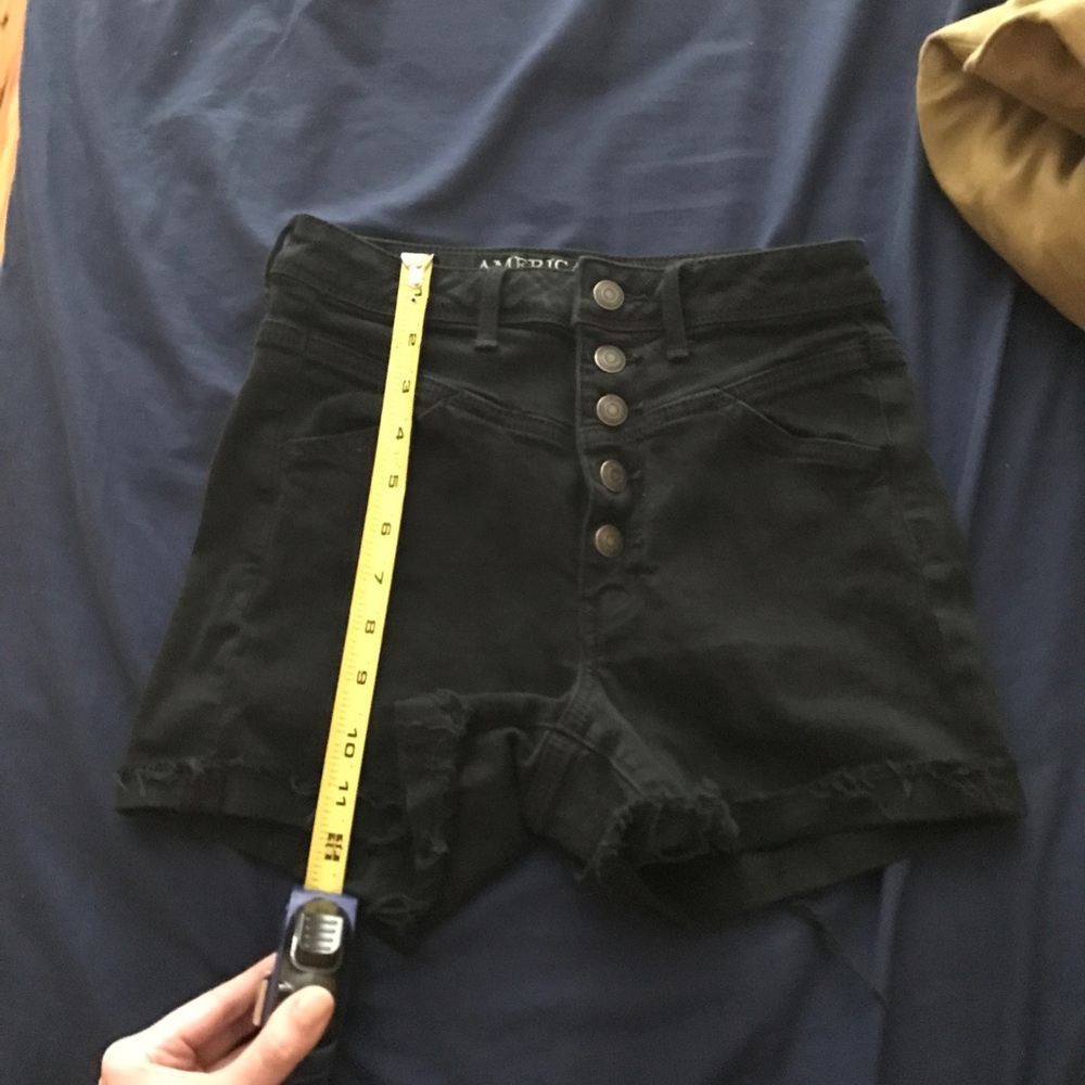 Black American eagle jean shorts